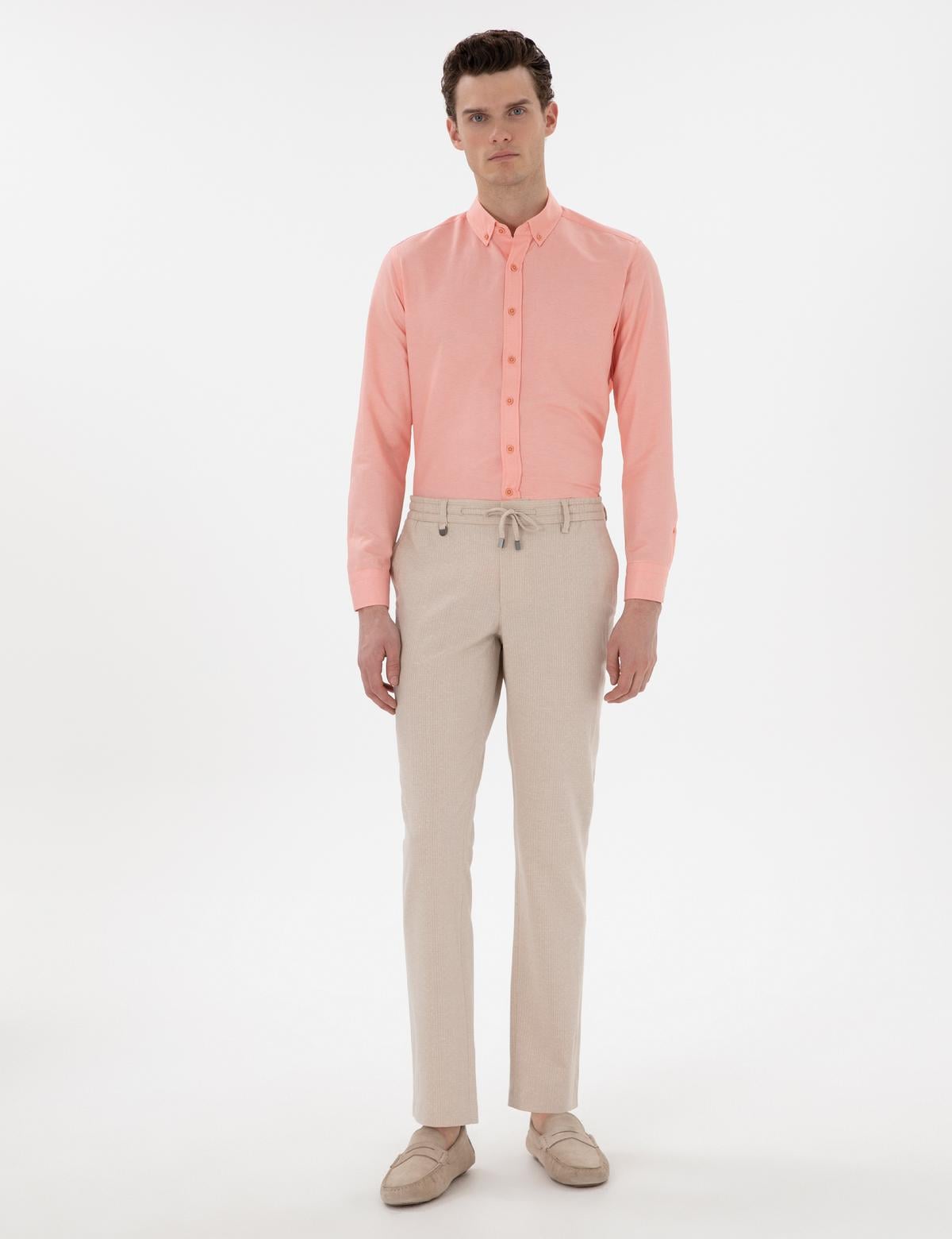 Nar Çiçeği Regular Fit Uzun Kollu Gömlek - 50304764035