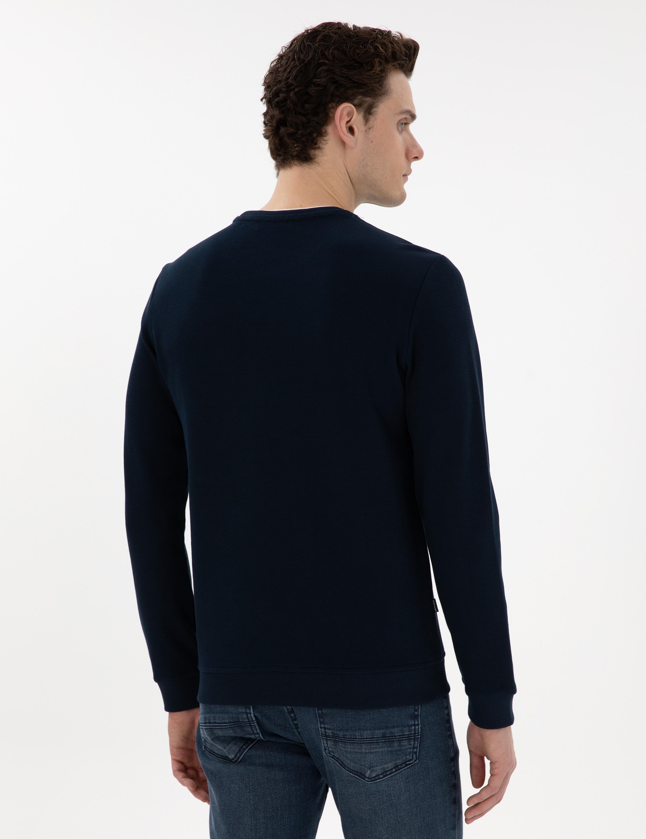 Lacivert Regular Fit Sweatshirt