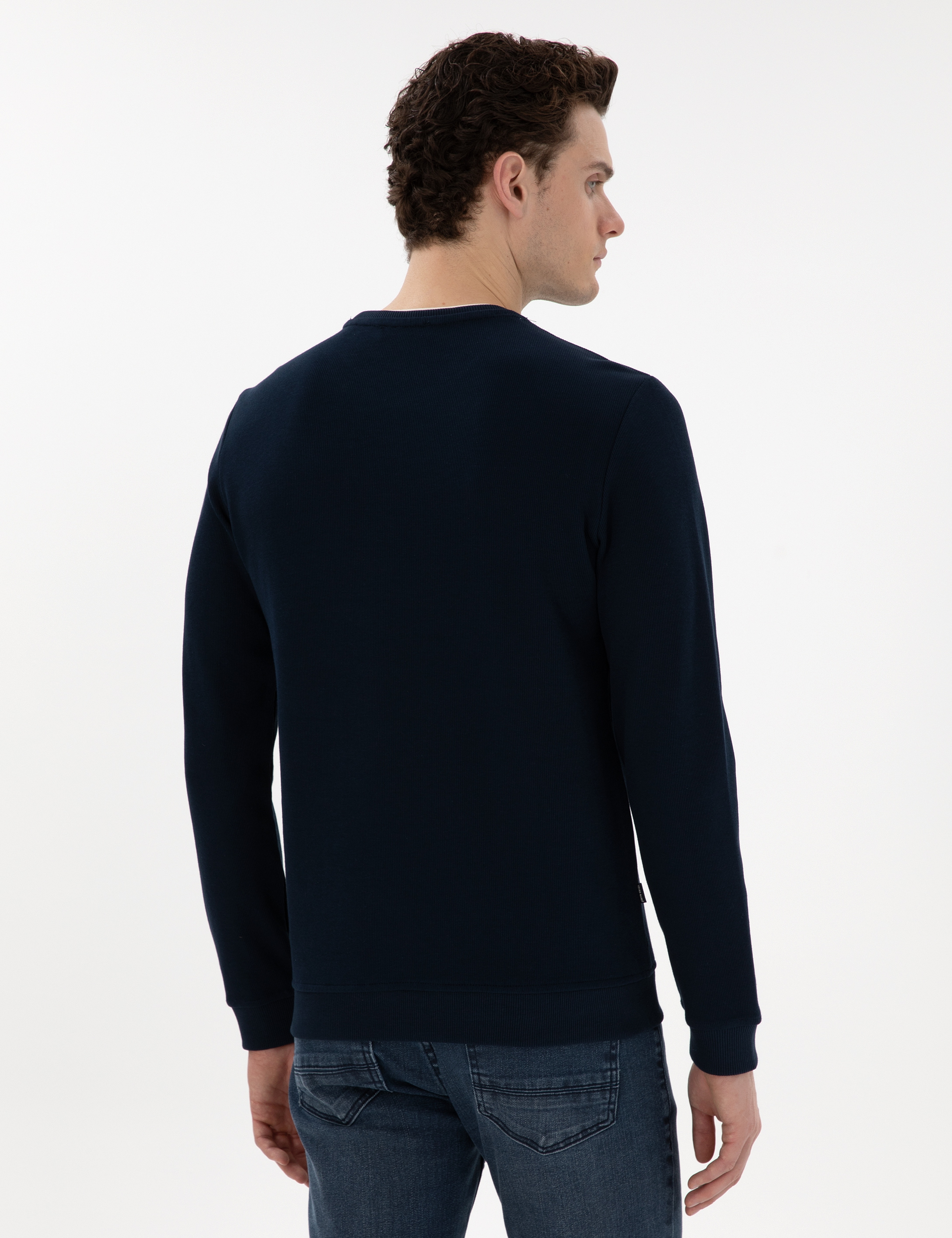 Lacivert Regular Fit Sweatshirt - Image 5