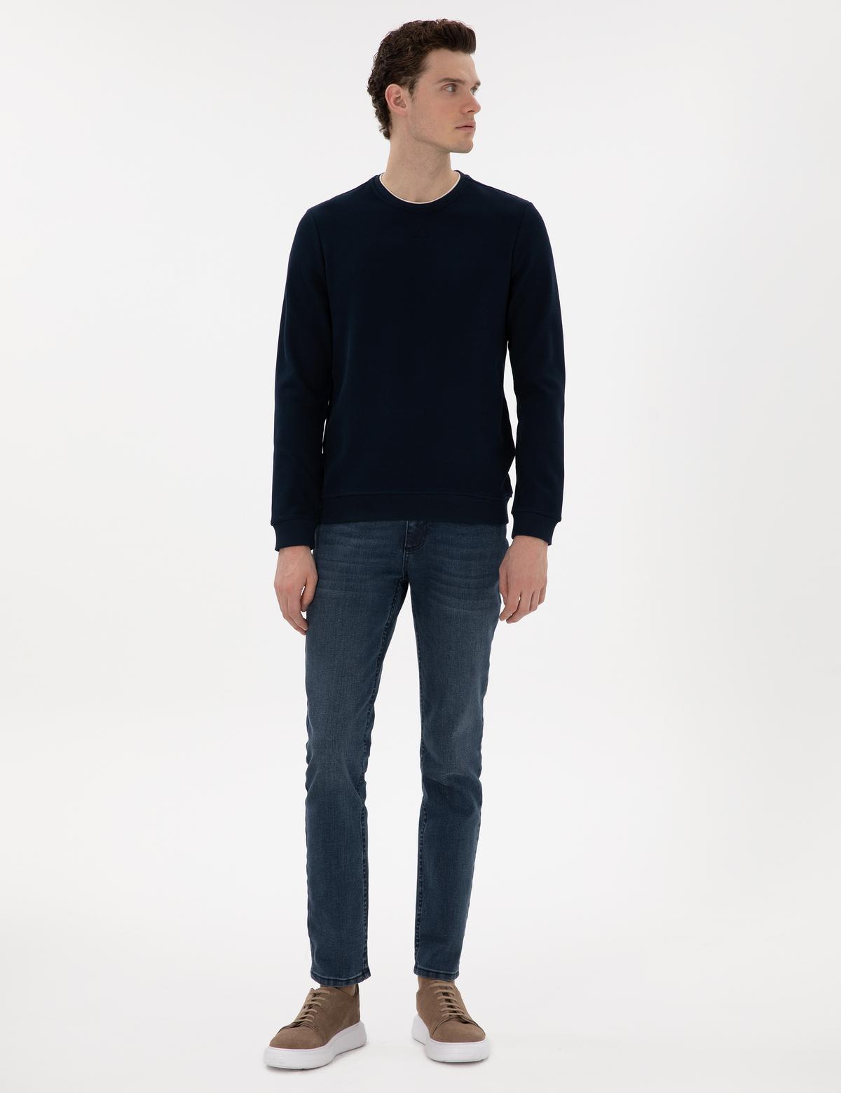 Lacivert Regular Fit Sweatshirt - 50313298006