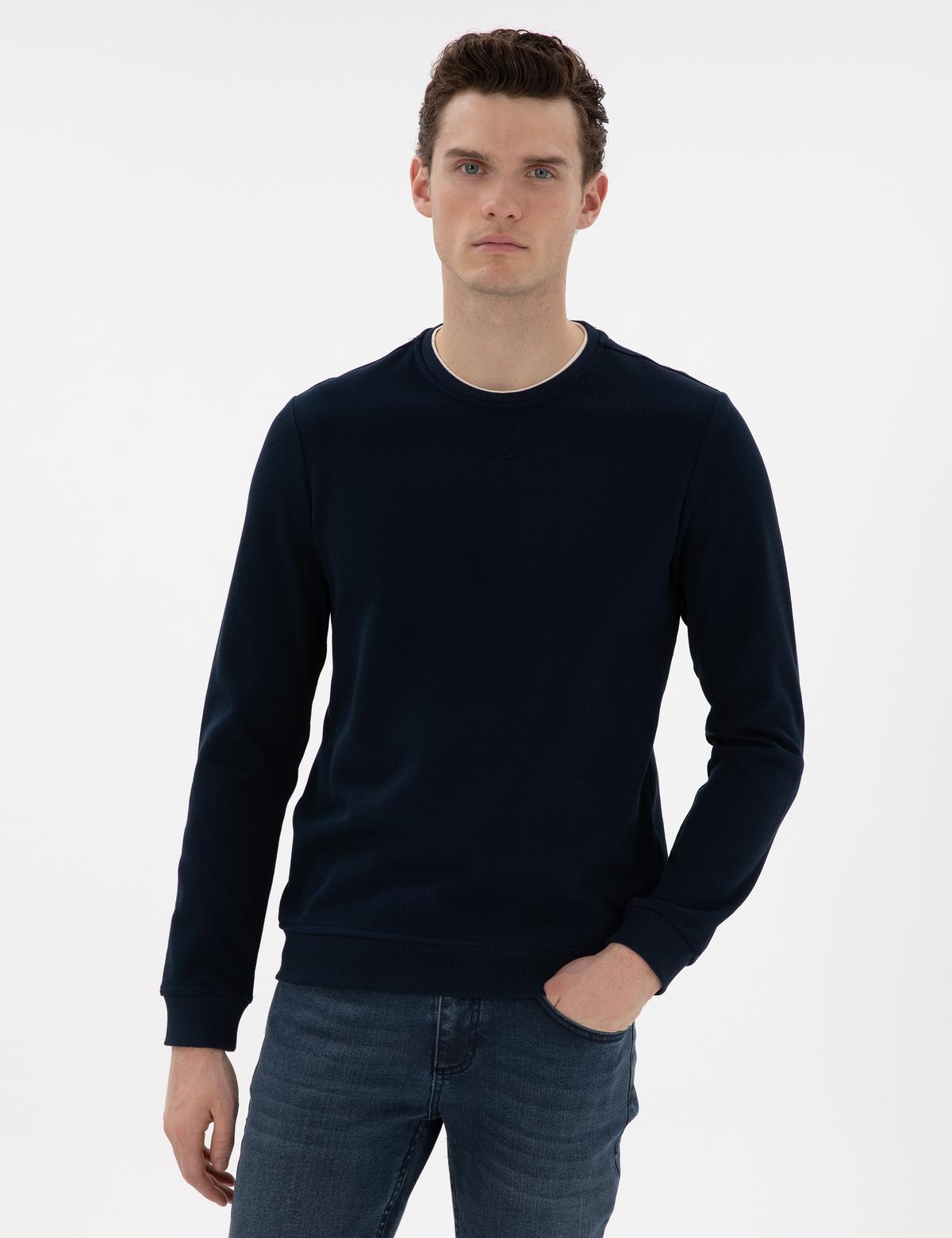 Lacivert Regular Fit Sweatshirt