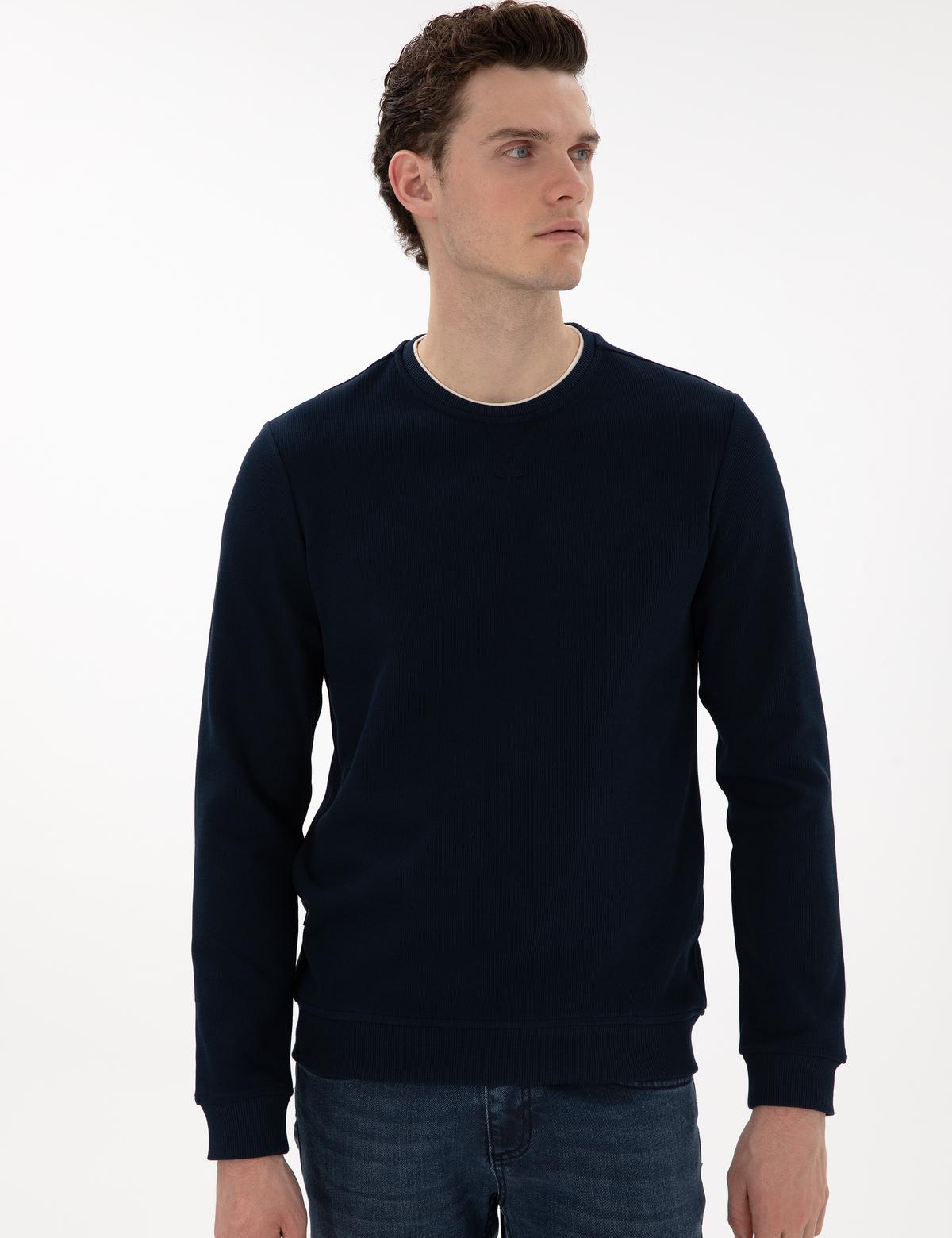Lacivert Regular Fit Sweatshirt - 50313298006