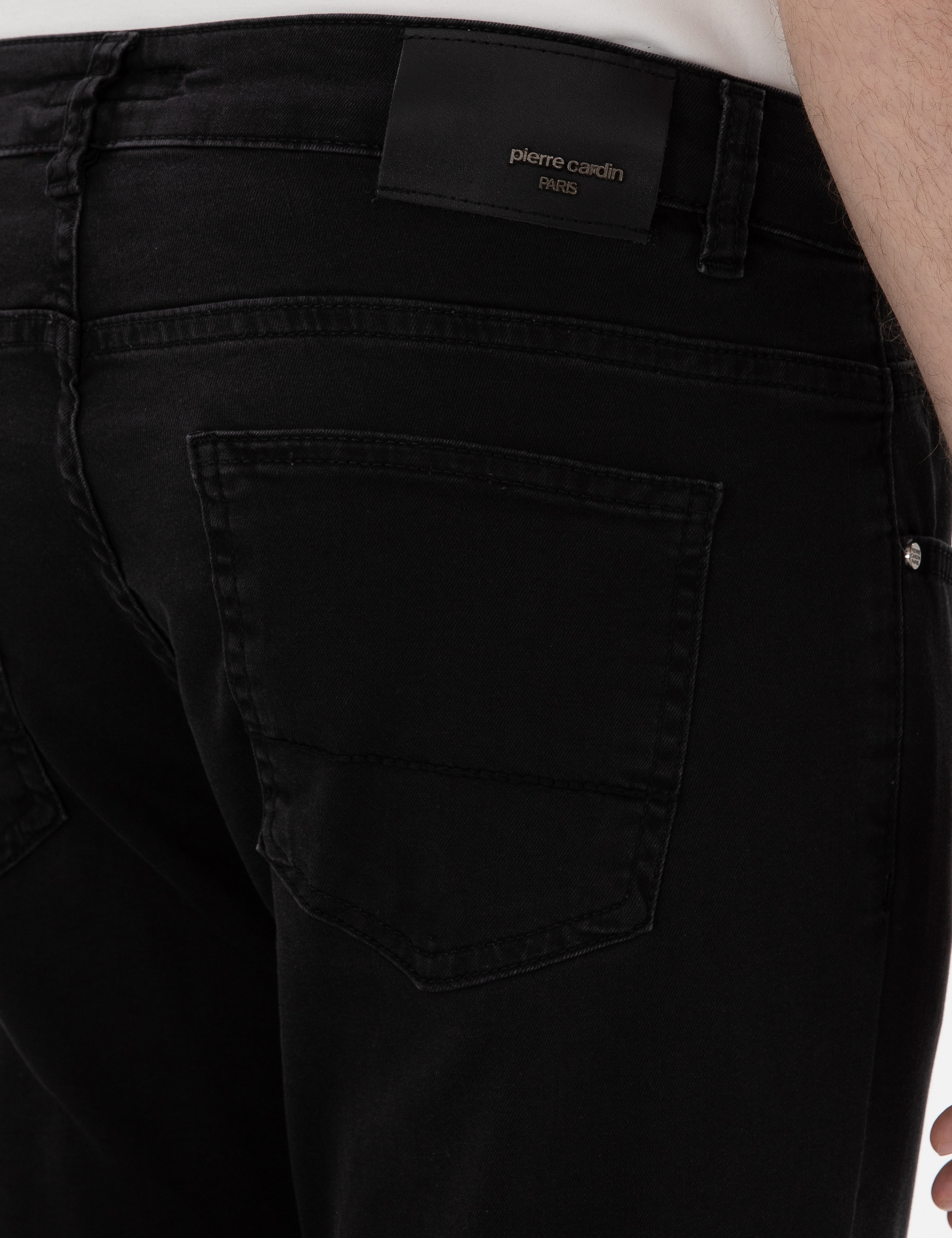 Siyah Slim Fit Jean Pantolon - Image 6
