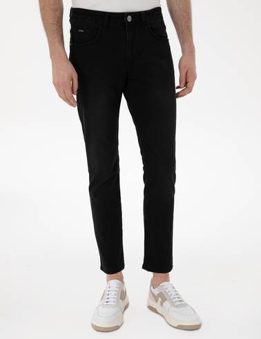 Siyah Slim Fit Jean Pantolon