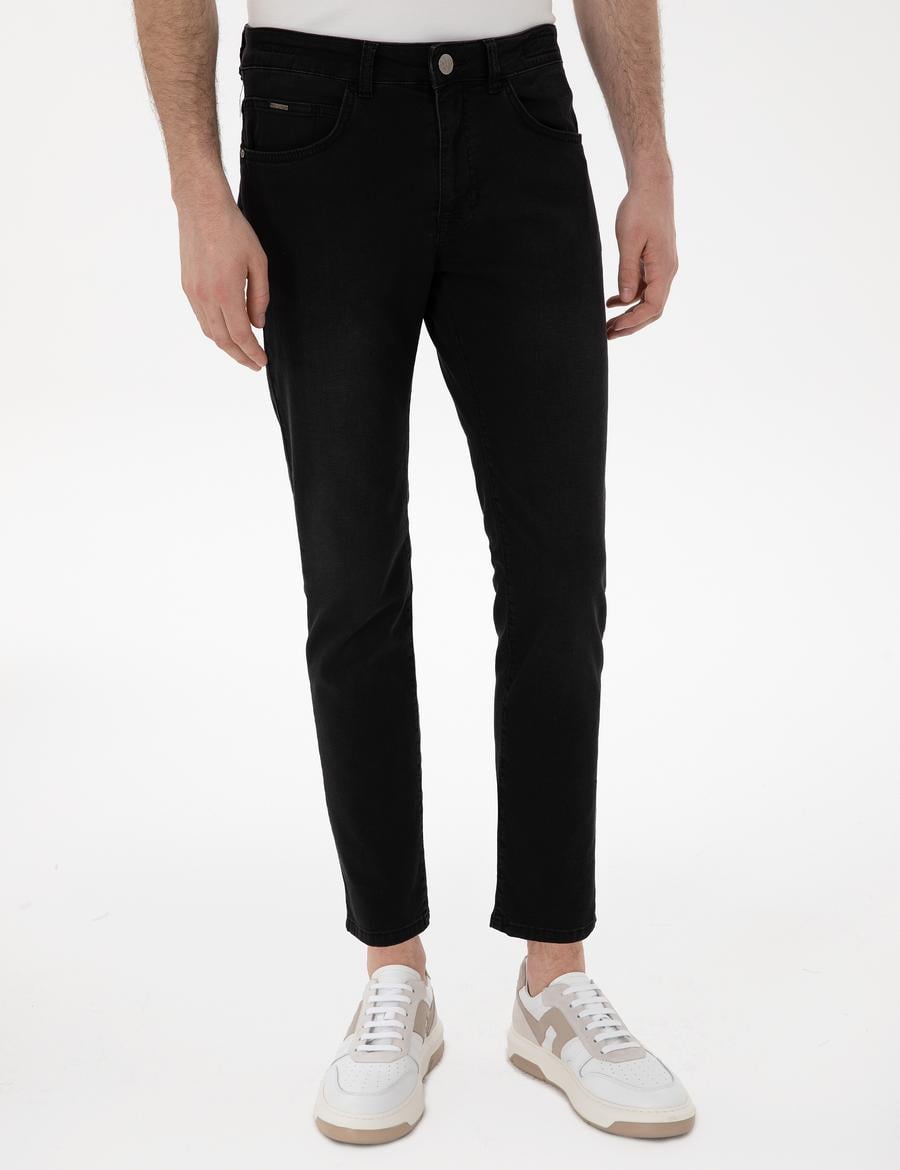Siyah Slim Fit Jean Pantolon