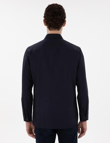 Lacivert Regular Fit Uzun Kollu Gömlek - 50304764075