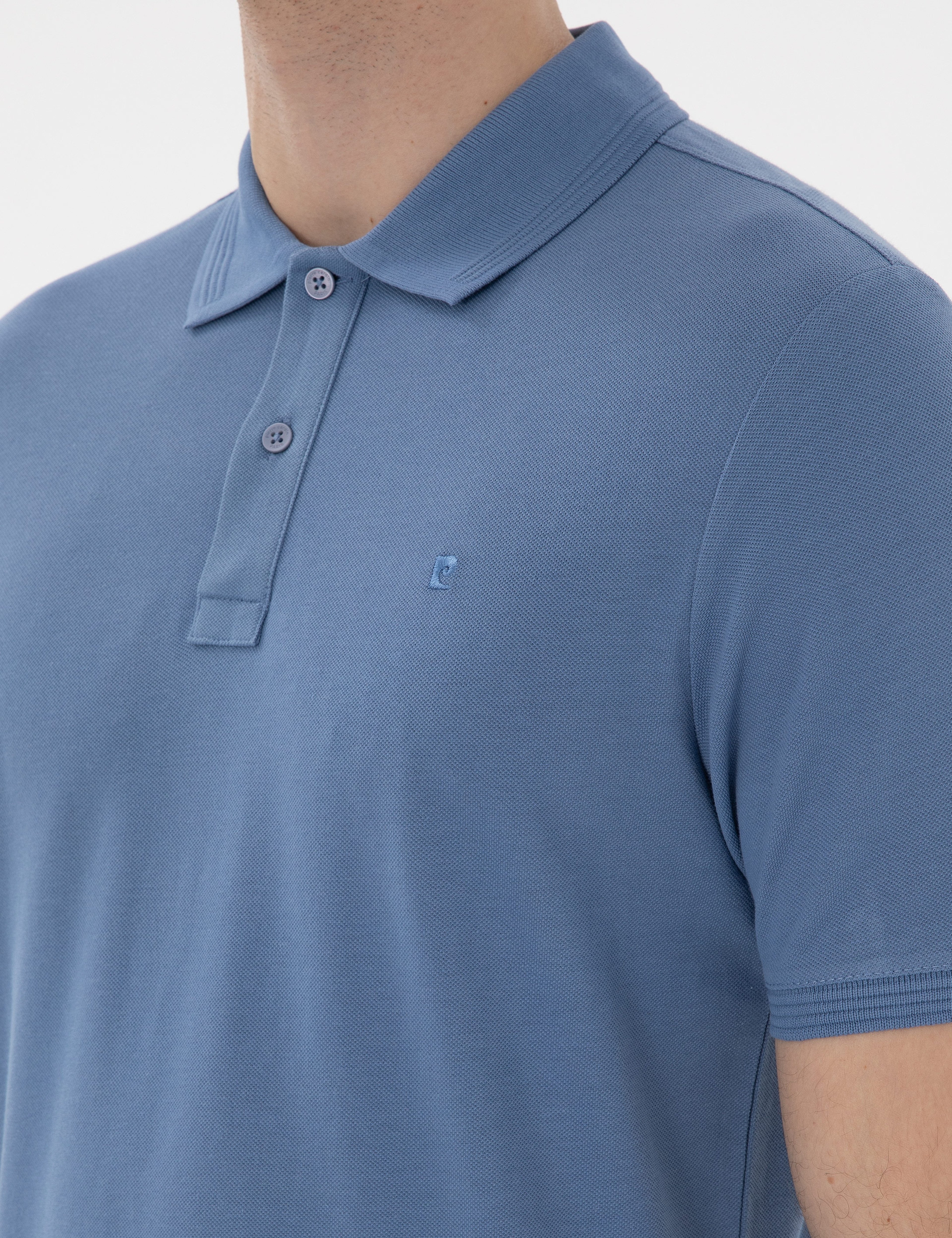 Mavi Slim Fit Kıvrılmaz Polo Yaka Basic Tişört - Image 7