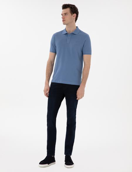 Mavi Slim Fit Kıvrılmaz Polo Yaka Basic Tişört - 50302561216