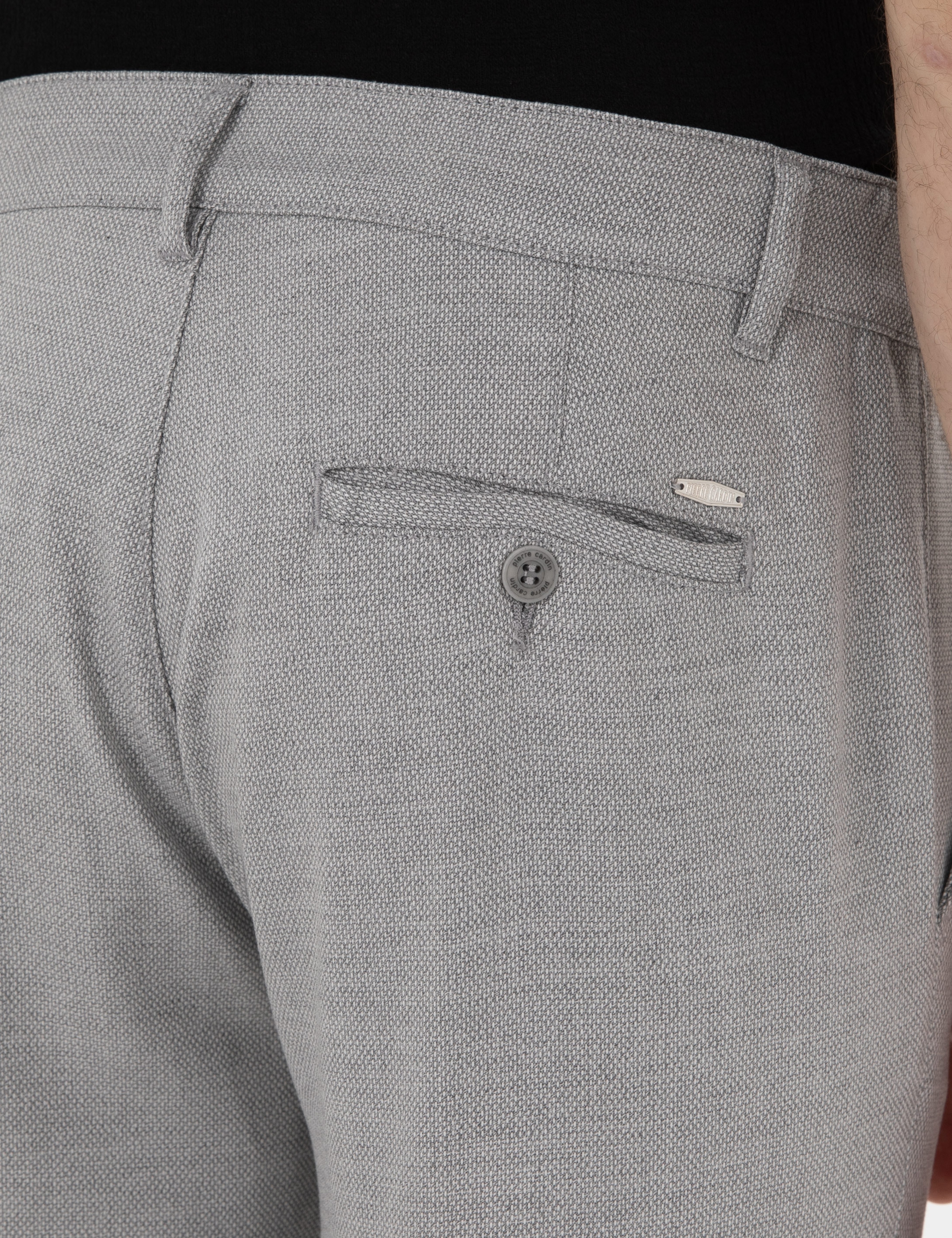 Gri Slim Fit Yazlık Kanvas Pantolon - Image 6
