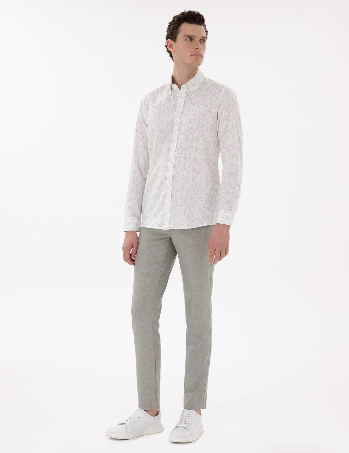 Haki Slim Fit Yazlık Kanvas Pantolon - 50301803126