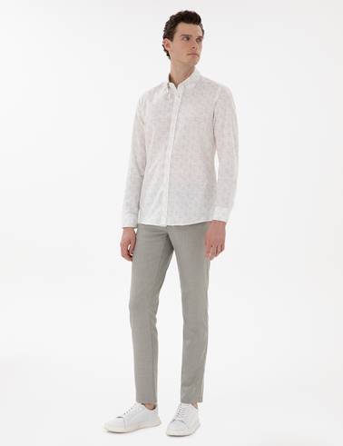 Haki Slim Fit Yazlık Kanvas Pantolon