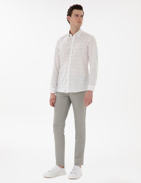 Haki Slim Fit Yazlık Kanvas Pantolon - 50301803126