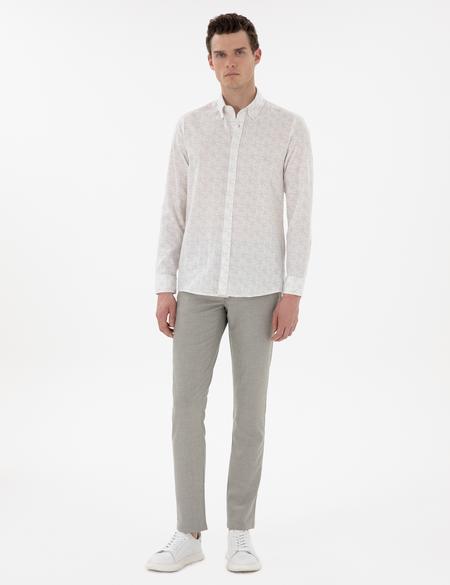 Haki Slim Fit Yazlık Kanvas Pantolon - 50301803126