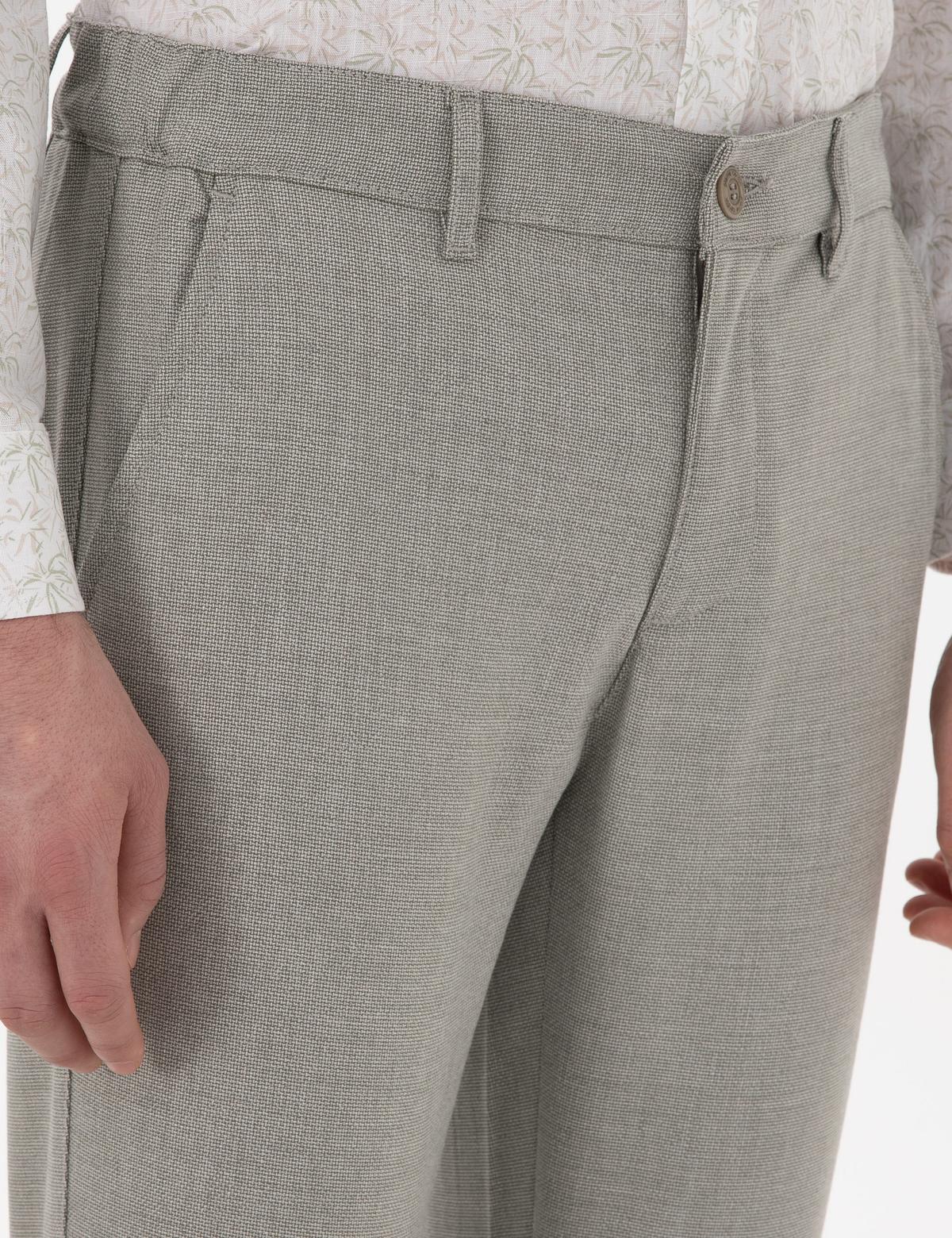 Haki Slim Fit Yazlık Kanvas Pantolon - 50301803126