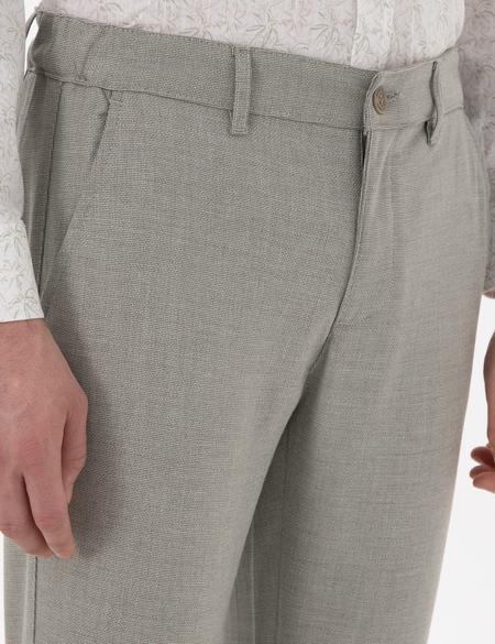 Haki Slim Fit Yazlık Kanvas Pantolon - 50301803126