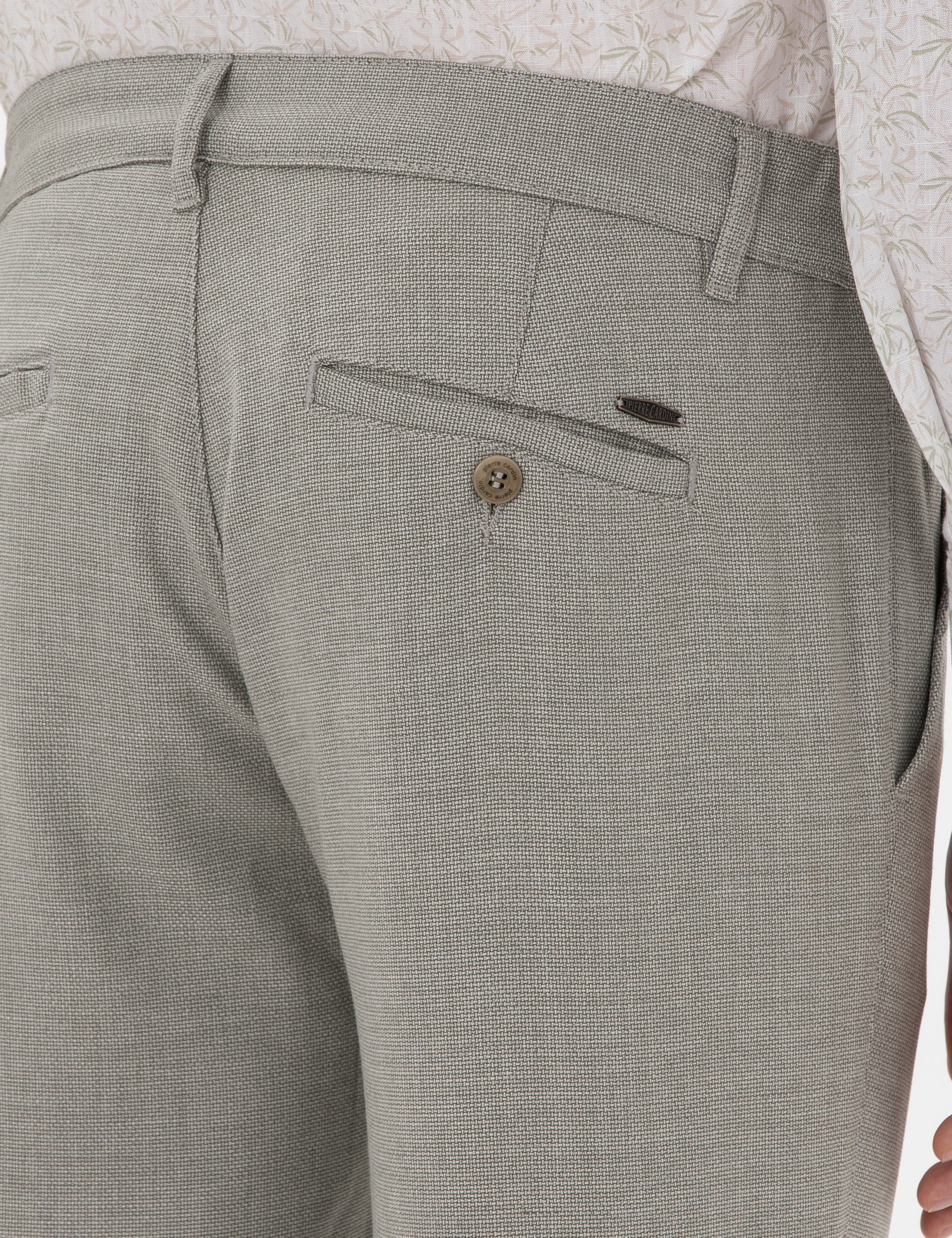 Haki Slim Fit Yazlık Kanvas Pantolon - Image 6