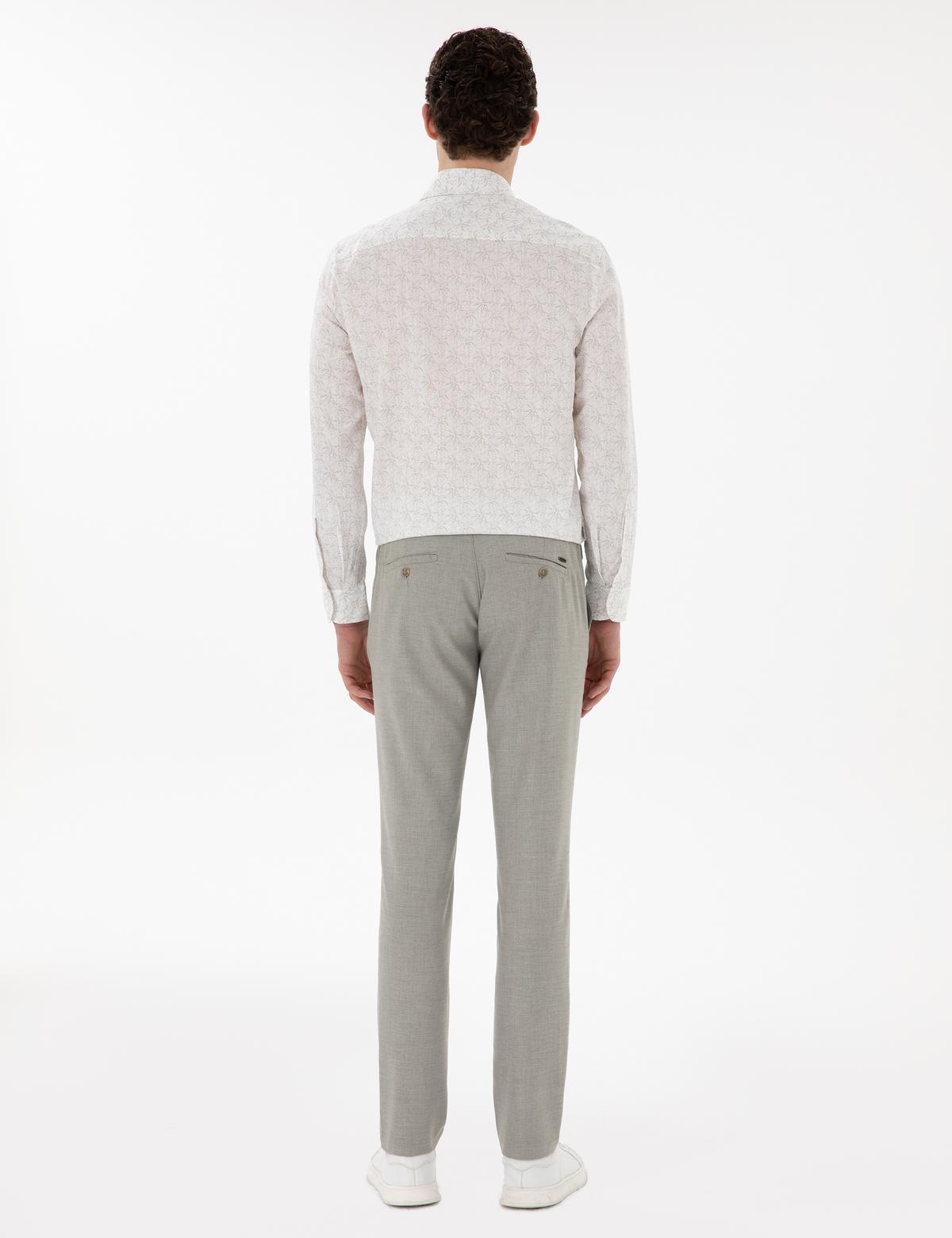 Haki Slim Fit Yazlık Kanvas Pantolon - 50301803126