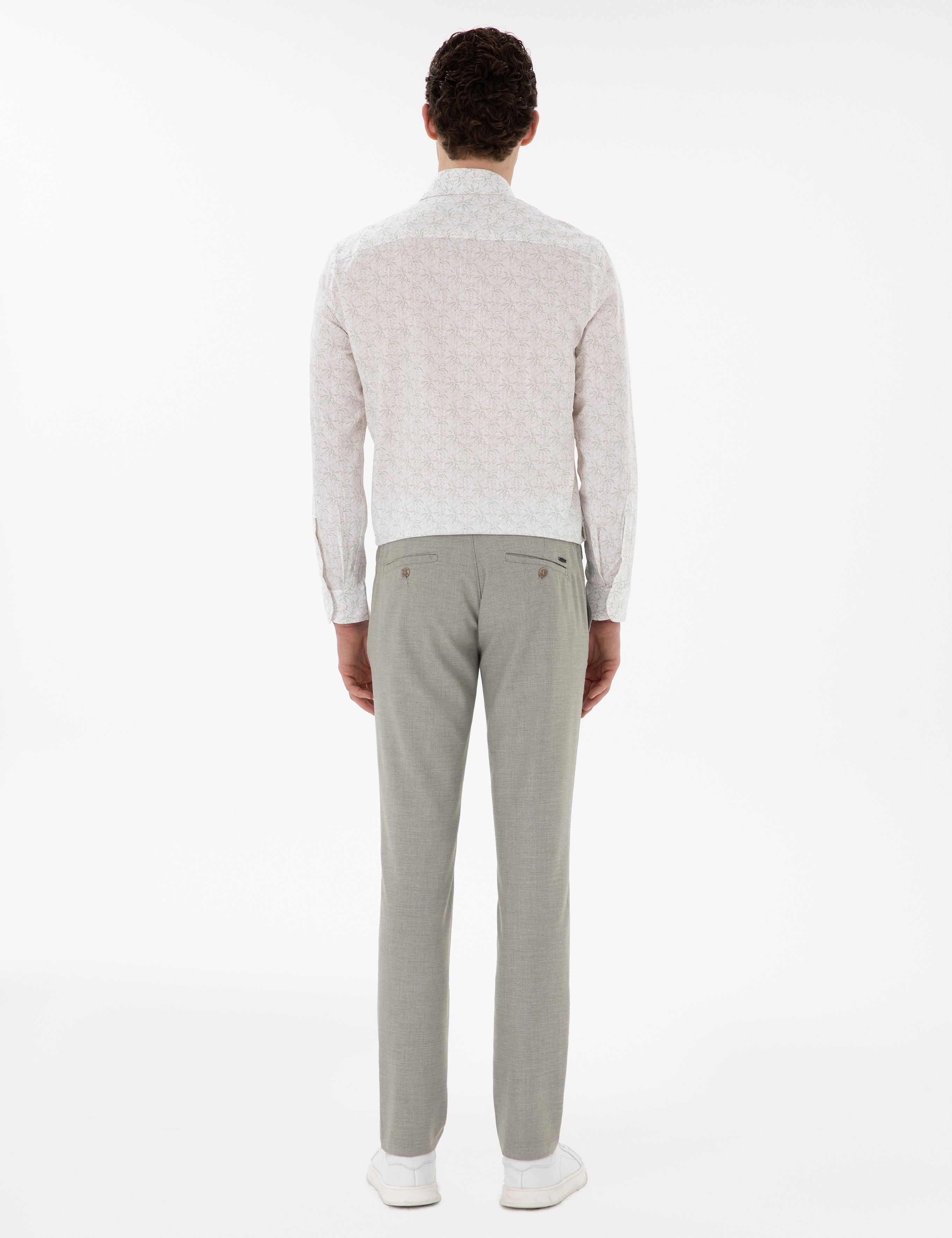 Haki Slim Fit Yazlık Kanvas Pantolon