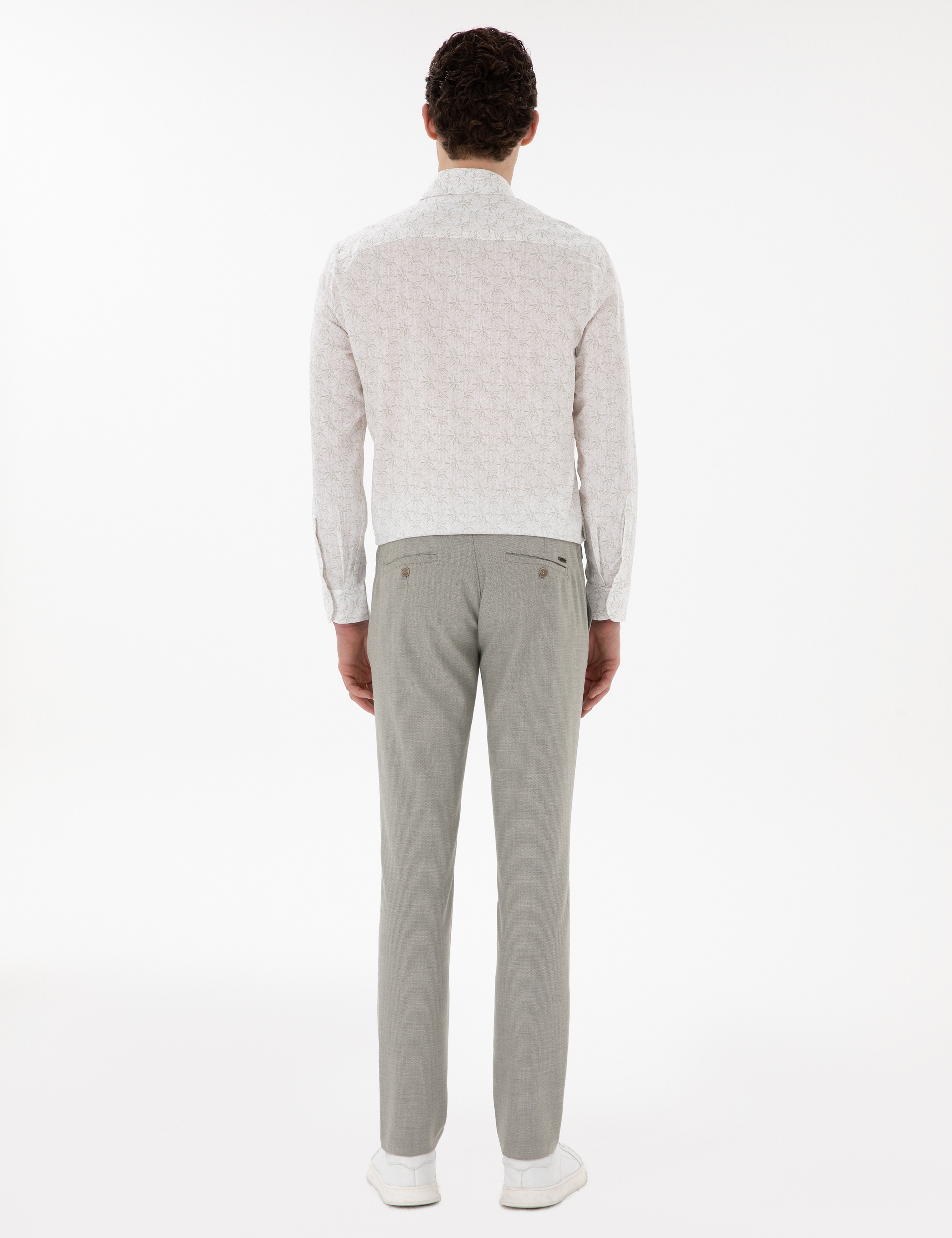 Haki Slim Fit Yazlık Kanvas Pantolon - Image 4