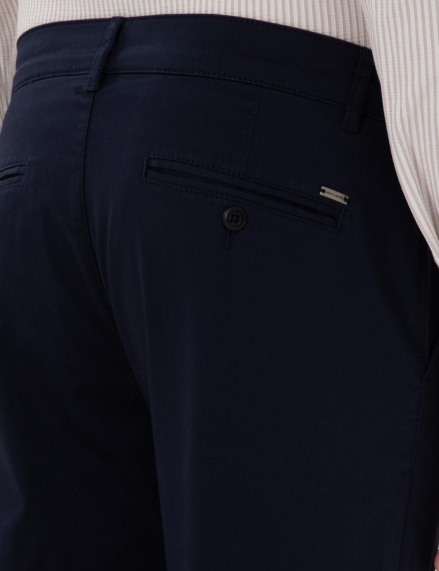 Lacivert Slim Fit Yazlık Kanvas Pantolon