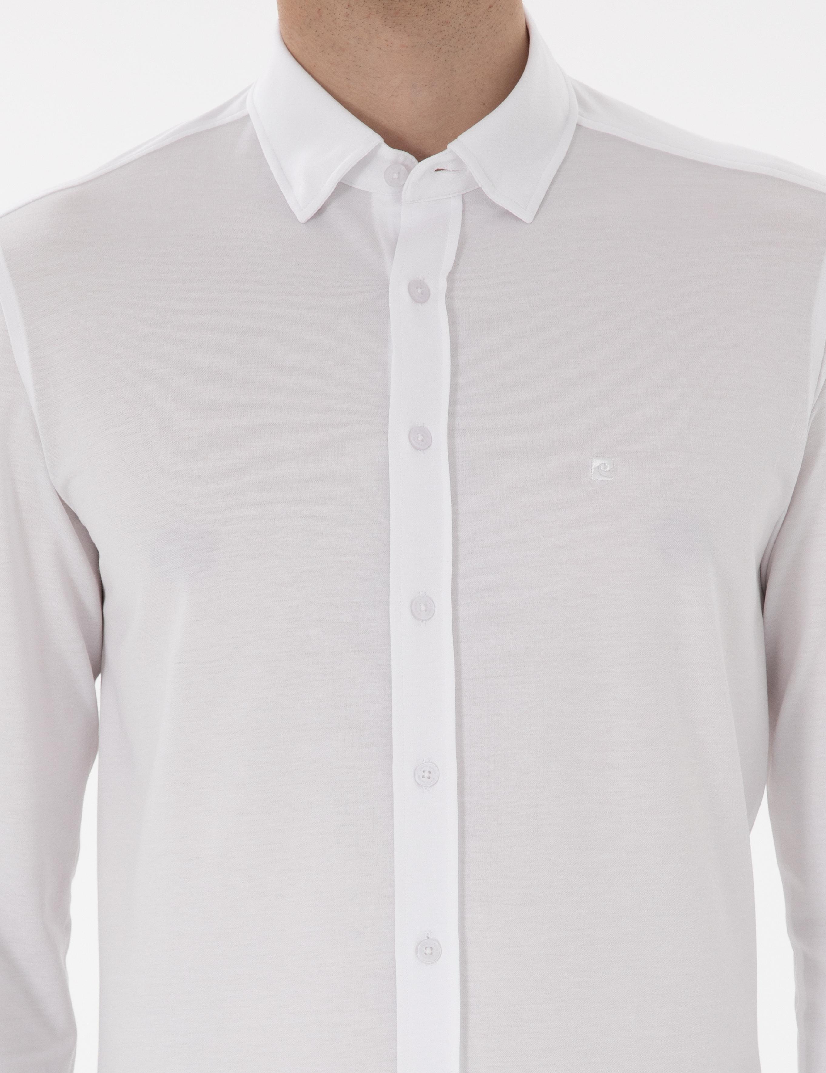 Beyaz Slim Fit Uzun Kollu Gömlek