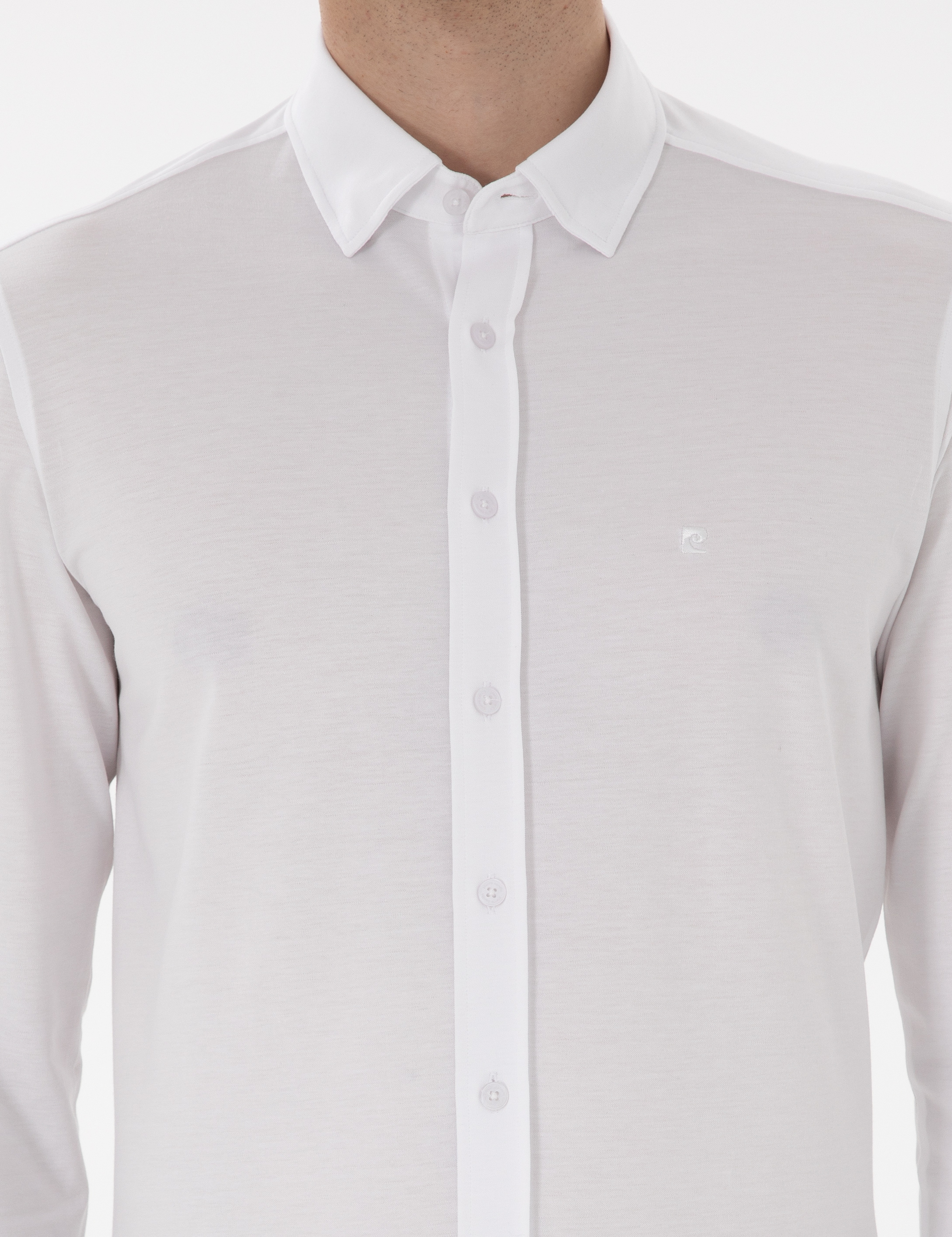 Beyaz Slim Fit Uzun Kollu Gömlek - Image 6
