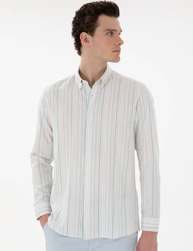 Mint Regular Fit Uzun Kollu Gömlek