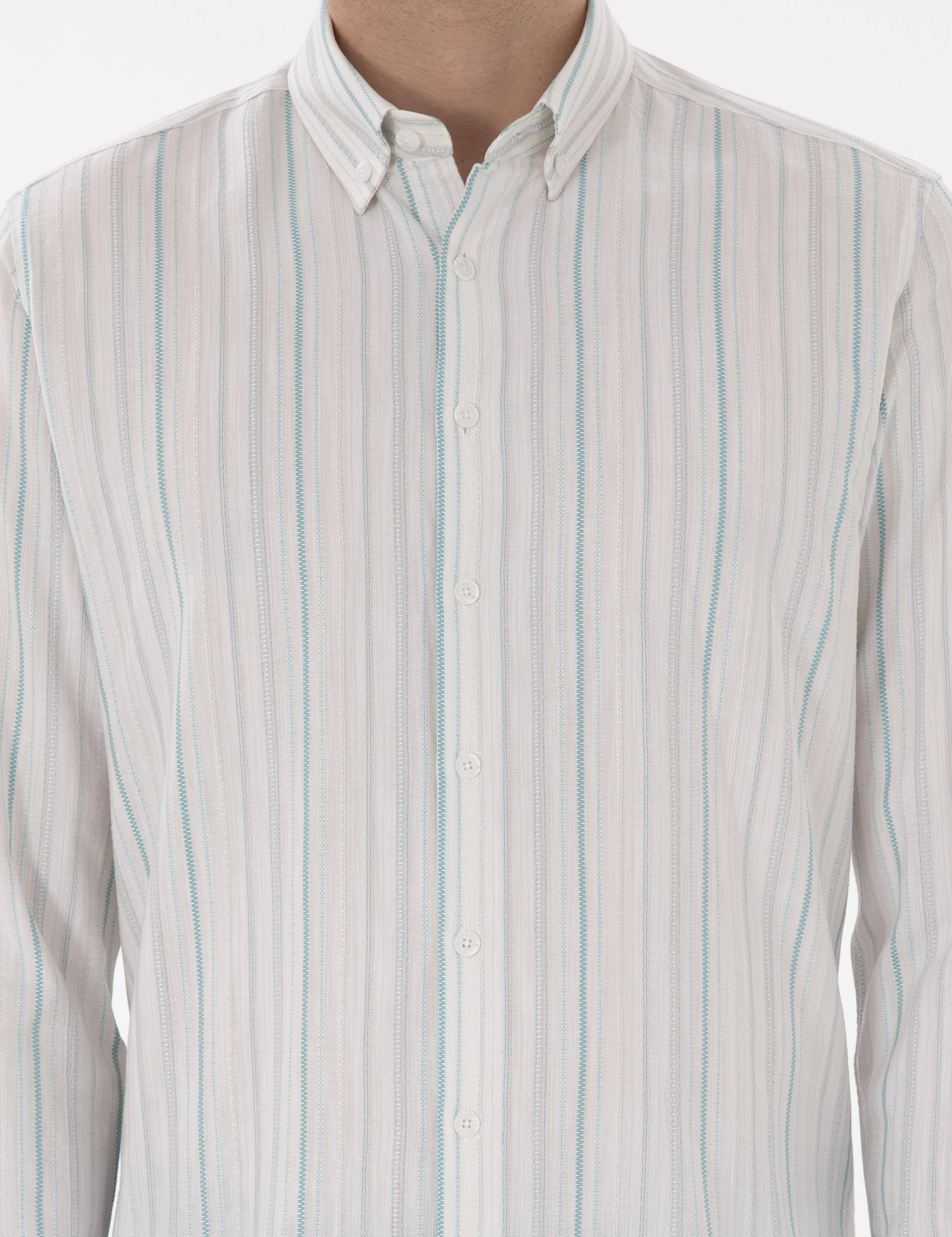 Mint Regular Fit Uzun Kollu Gömlek - Image 6