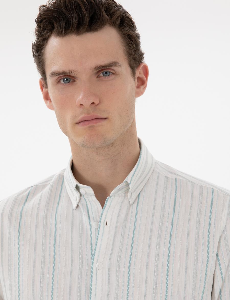 Mint Regular Fit Uzun Kollu Gömlek