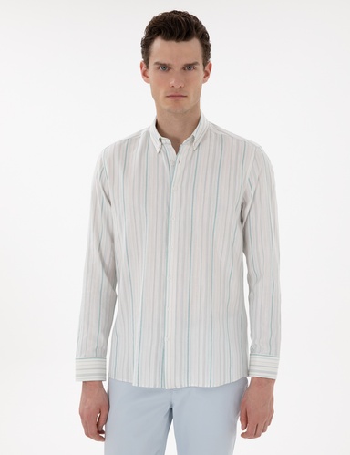 Mint Regular Fit Uzun Kollu Gömlek