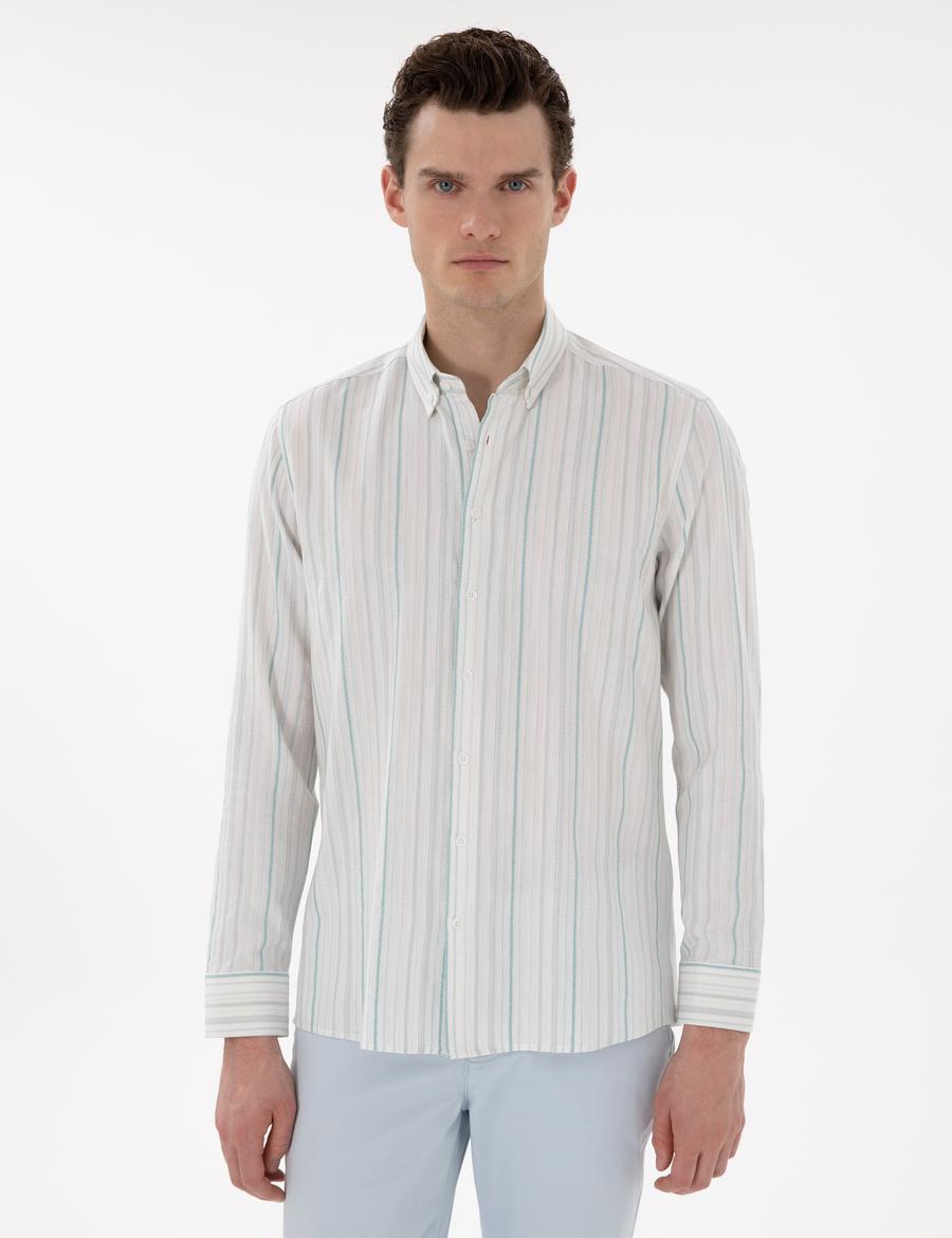 Mint Regular Fit Uzun Kollu Gömlek