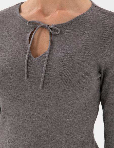 Gri Melanj Slim Fit Kazak - 50290555004