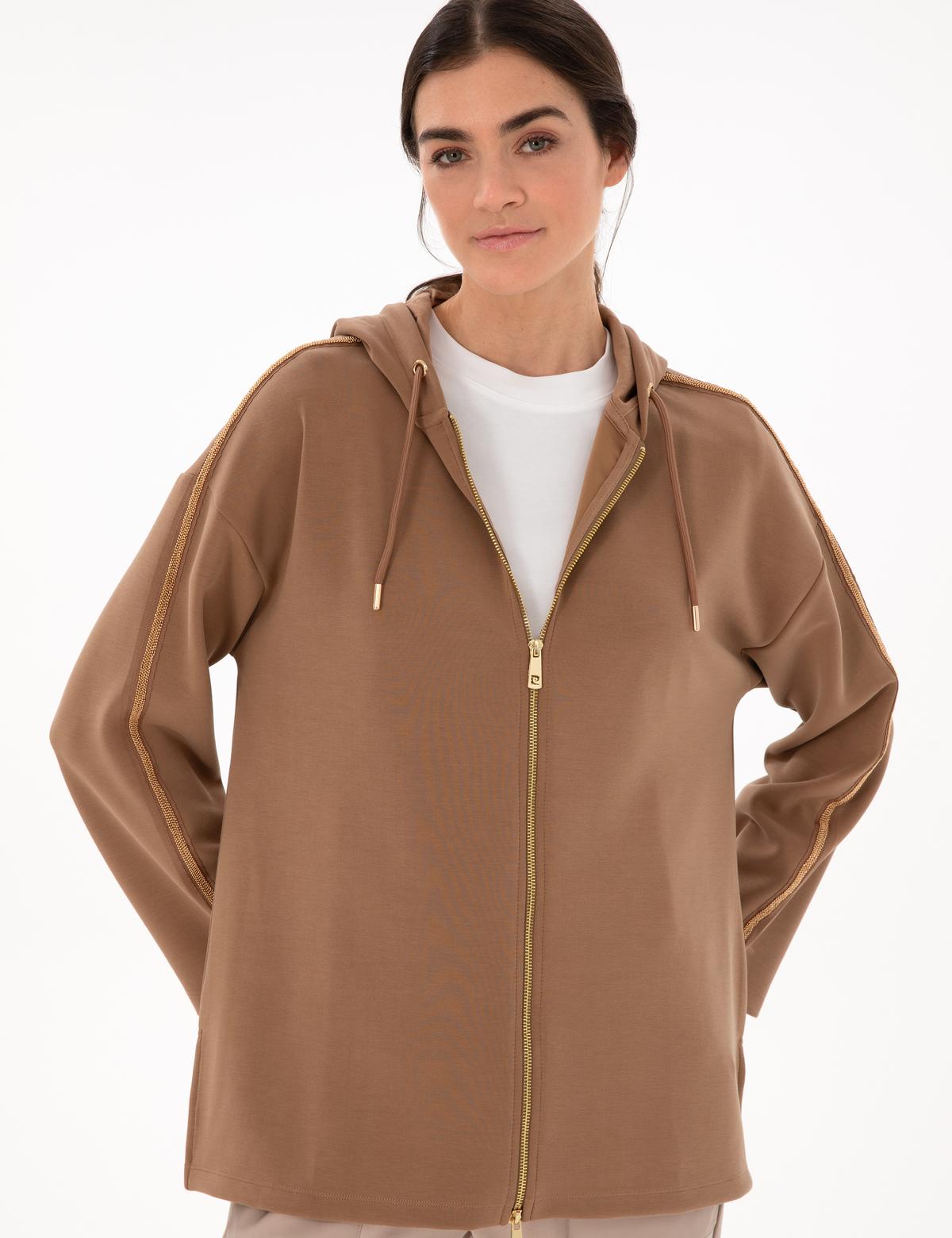 Kahverengi Comfort Fit Örme Hırka - 50301362024