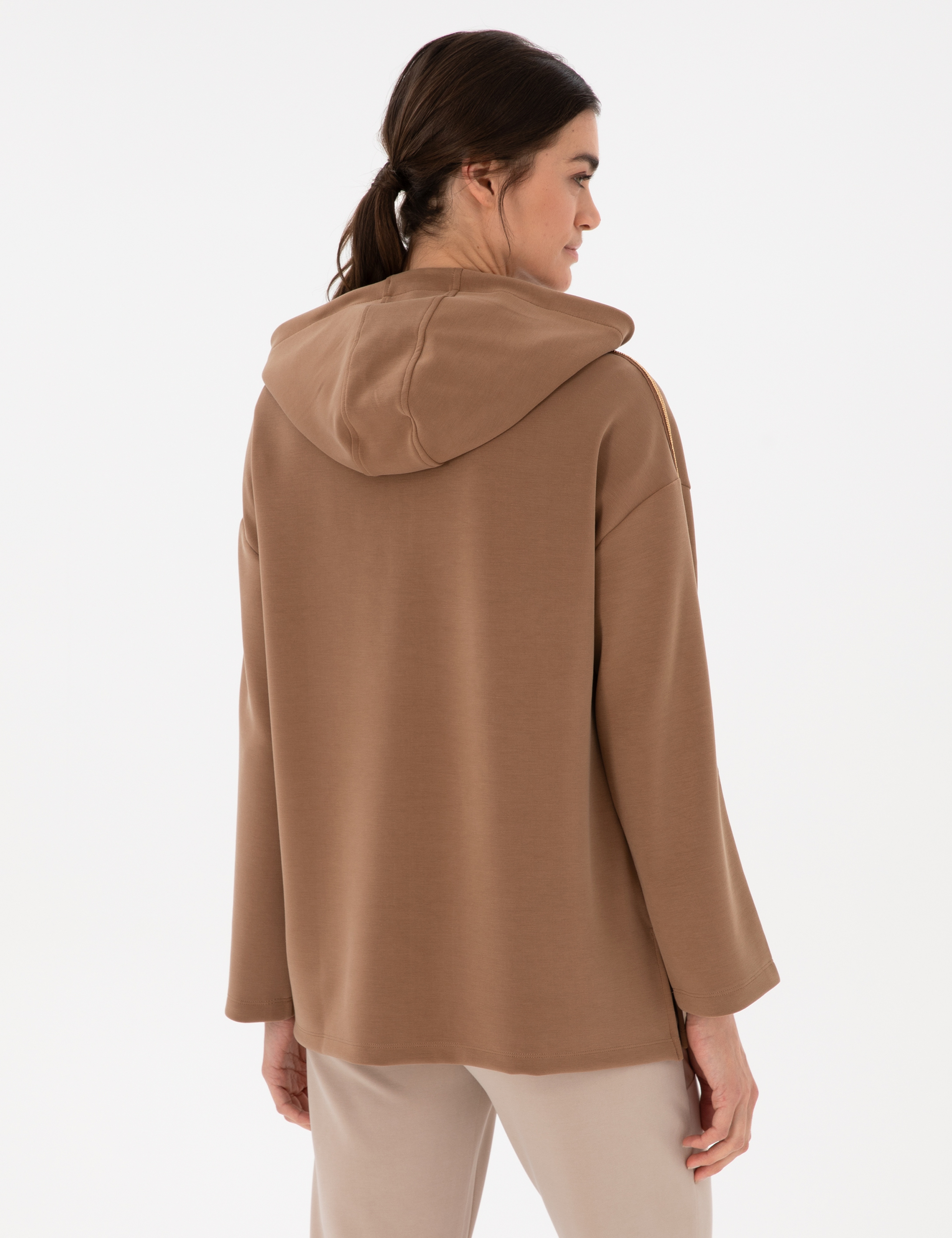 Kahverengi Comfort Fit Örme Hırka - Image 5