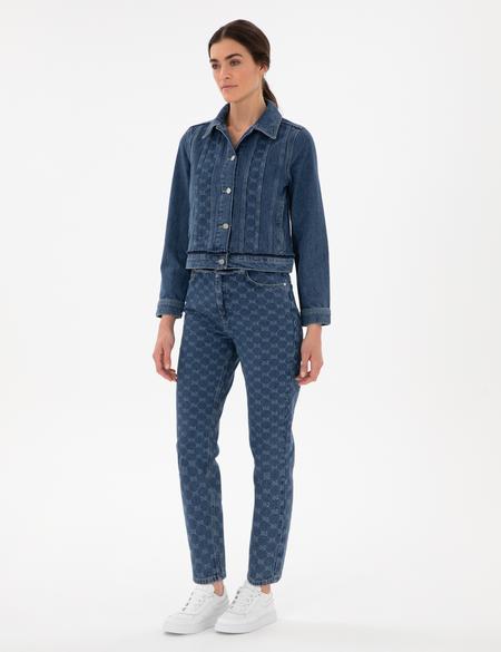 Koyu Mavi Mom High Waist Jean Pantolon - 50306931012