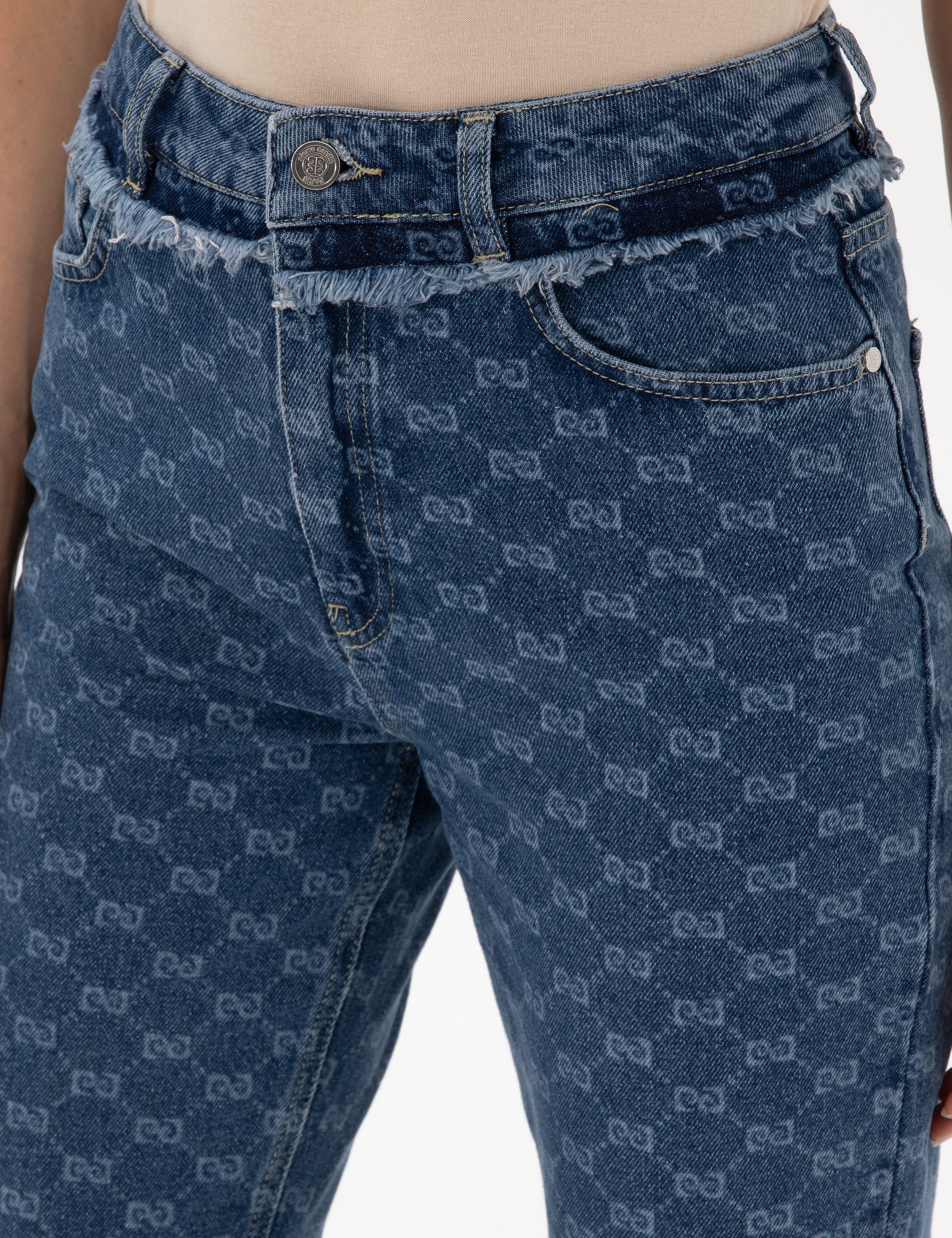 Koyu Mavi Mom High Waist Jean Pantolon