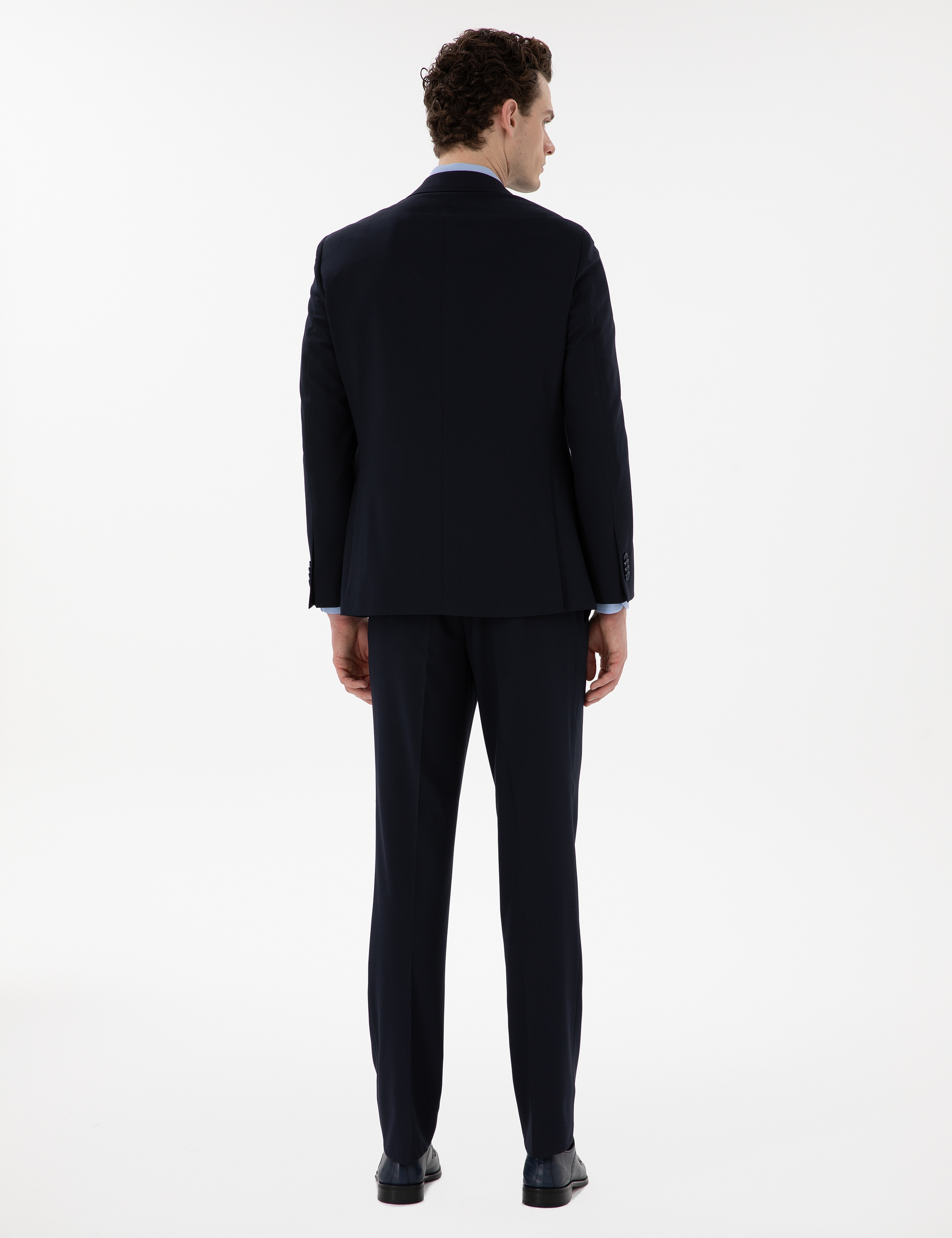 Lacivert Slim Fit Takım Elbise - Image 5