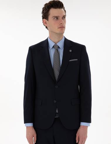Lacivert Slim Fit Takım Elbise