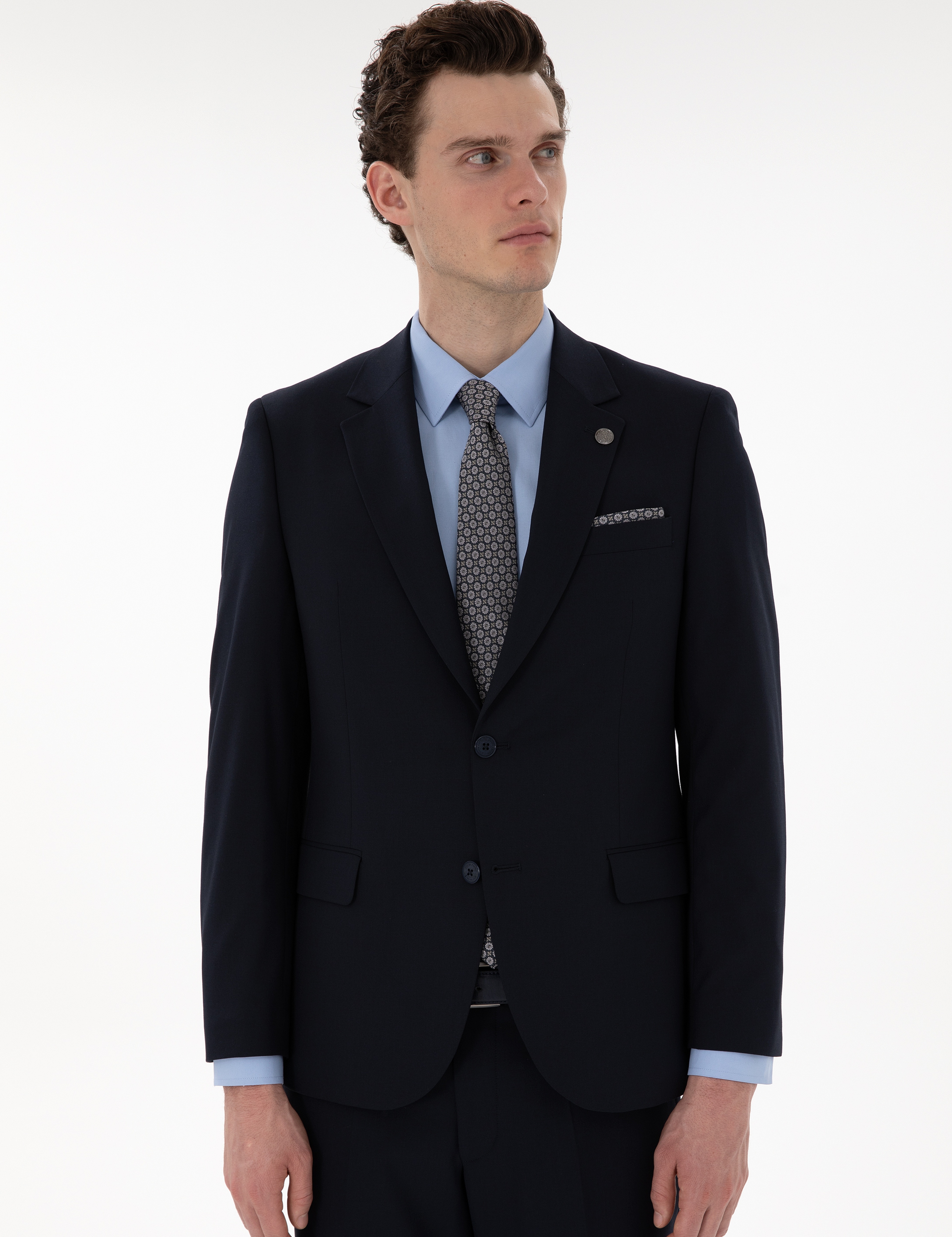 Lacivert Slim Fit Takım Elbise - Image 3