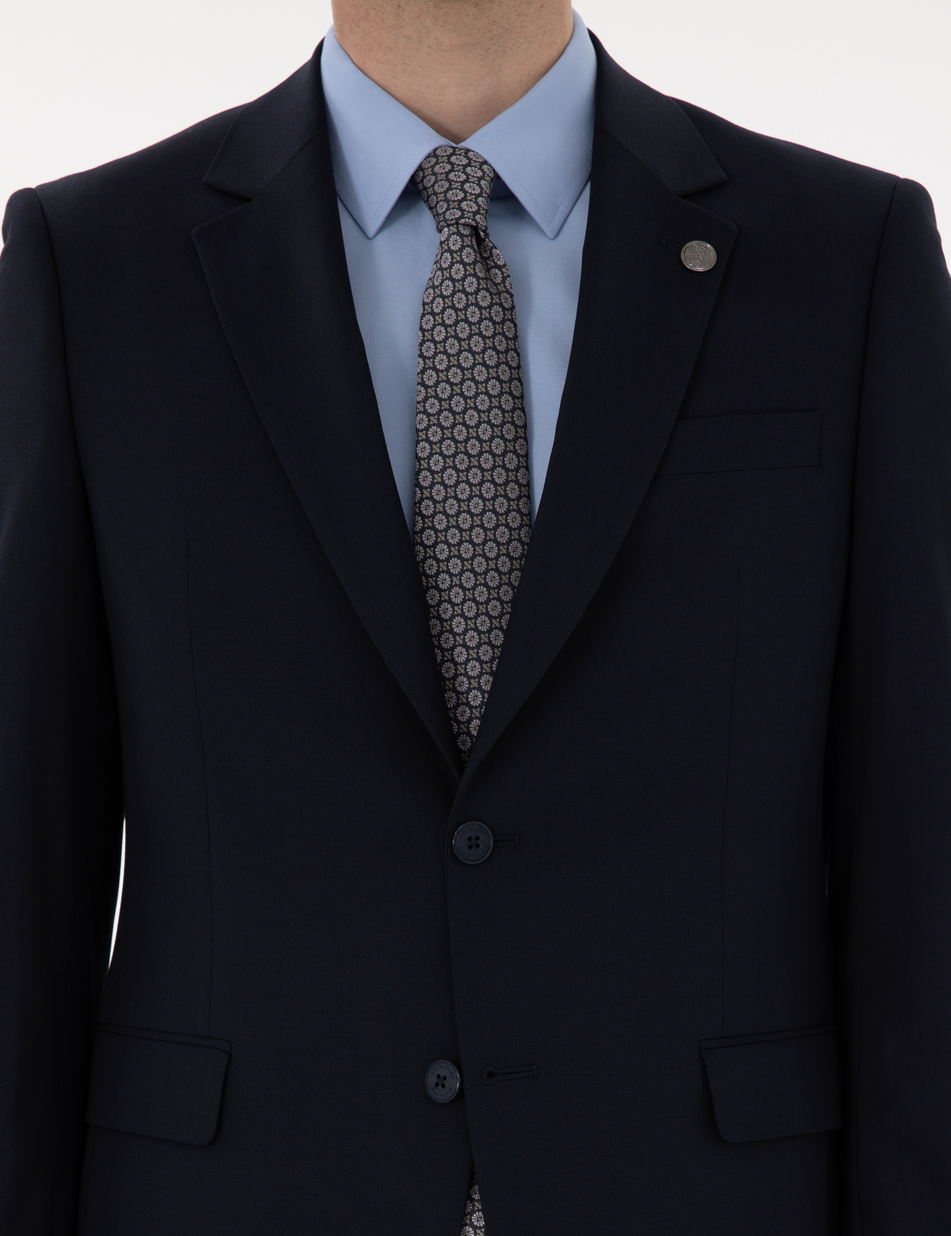 Lacivert Slim Fit Takım Elbise - Image 7