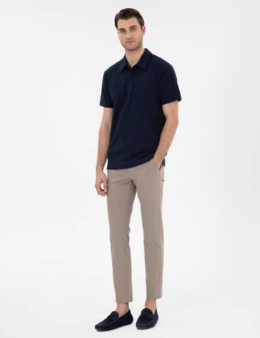 Lacivert Slim Fit Polo Yaka Tişört