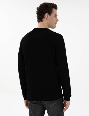 Siyah Regular Fit Sweatshirt