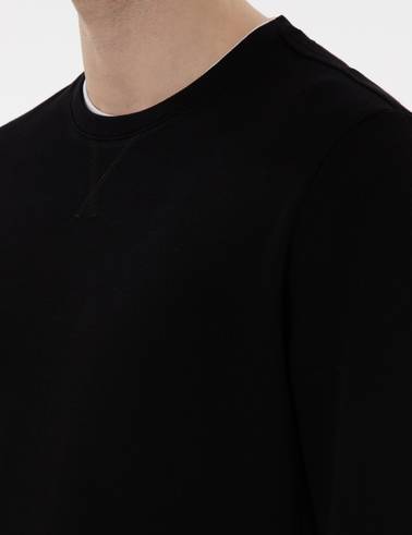 Siyah Regular Fit Sweatshirt
