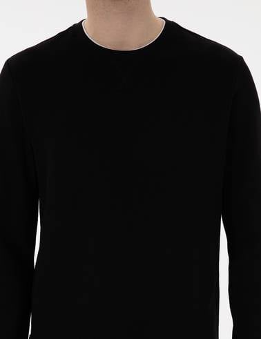 Siyah Regular Fit Sweatshirt