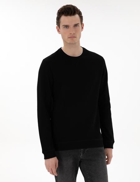 Siyah Regular Fit Sweatshirt - 50313298013