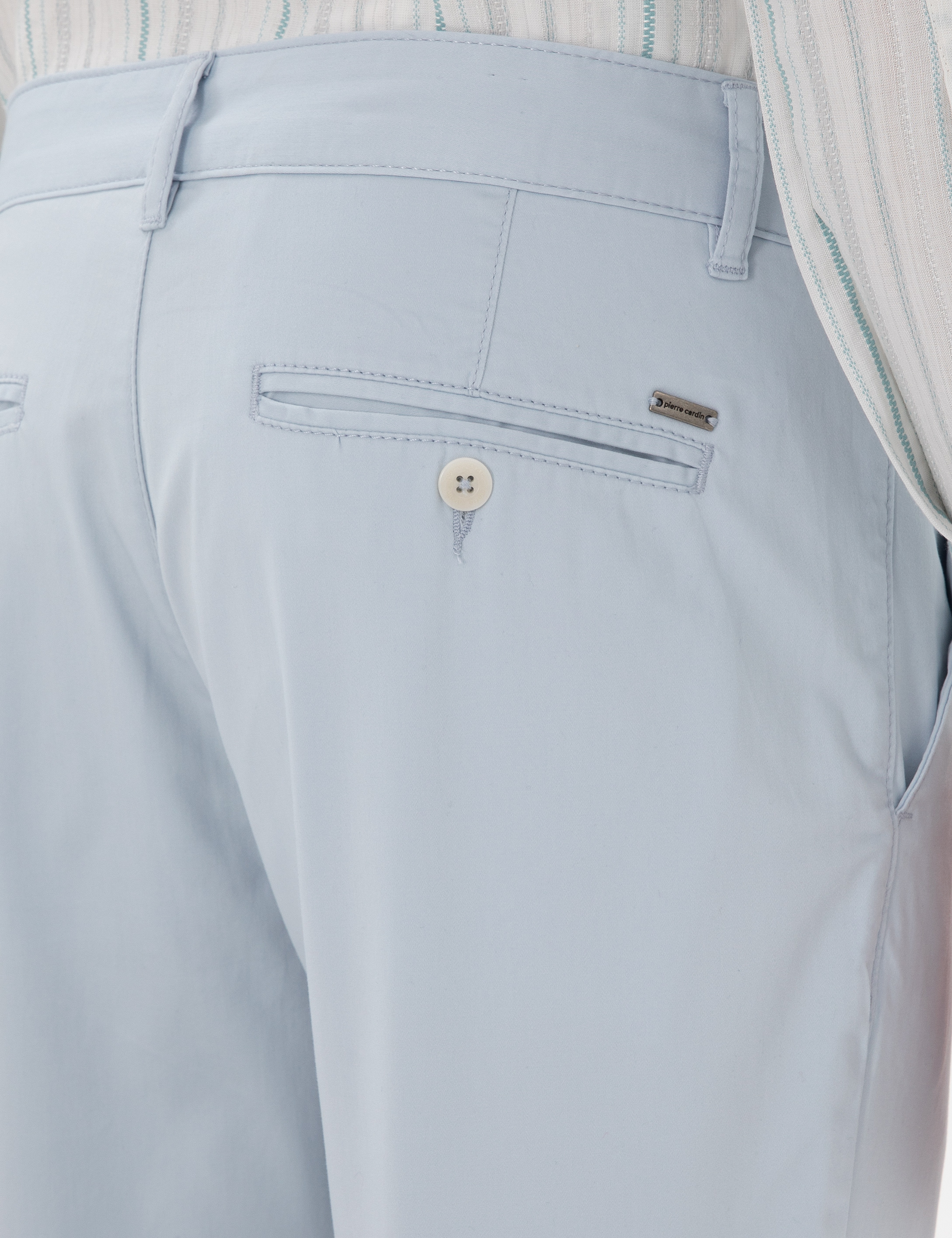 Açık Mavi Slim Fit Yazlık Kanvas Pantolon