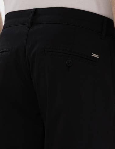 Siyah Slim Fit Yazlık Kanvas Pantolon