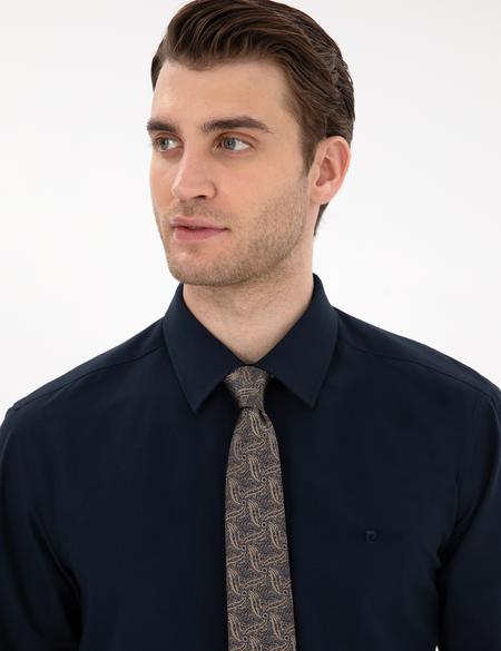 Lacivert Regular Fit Uzun Kollu Basic Gömlek - 50307198007