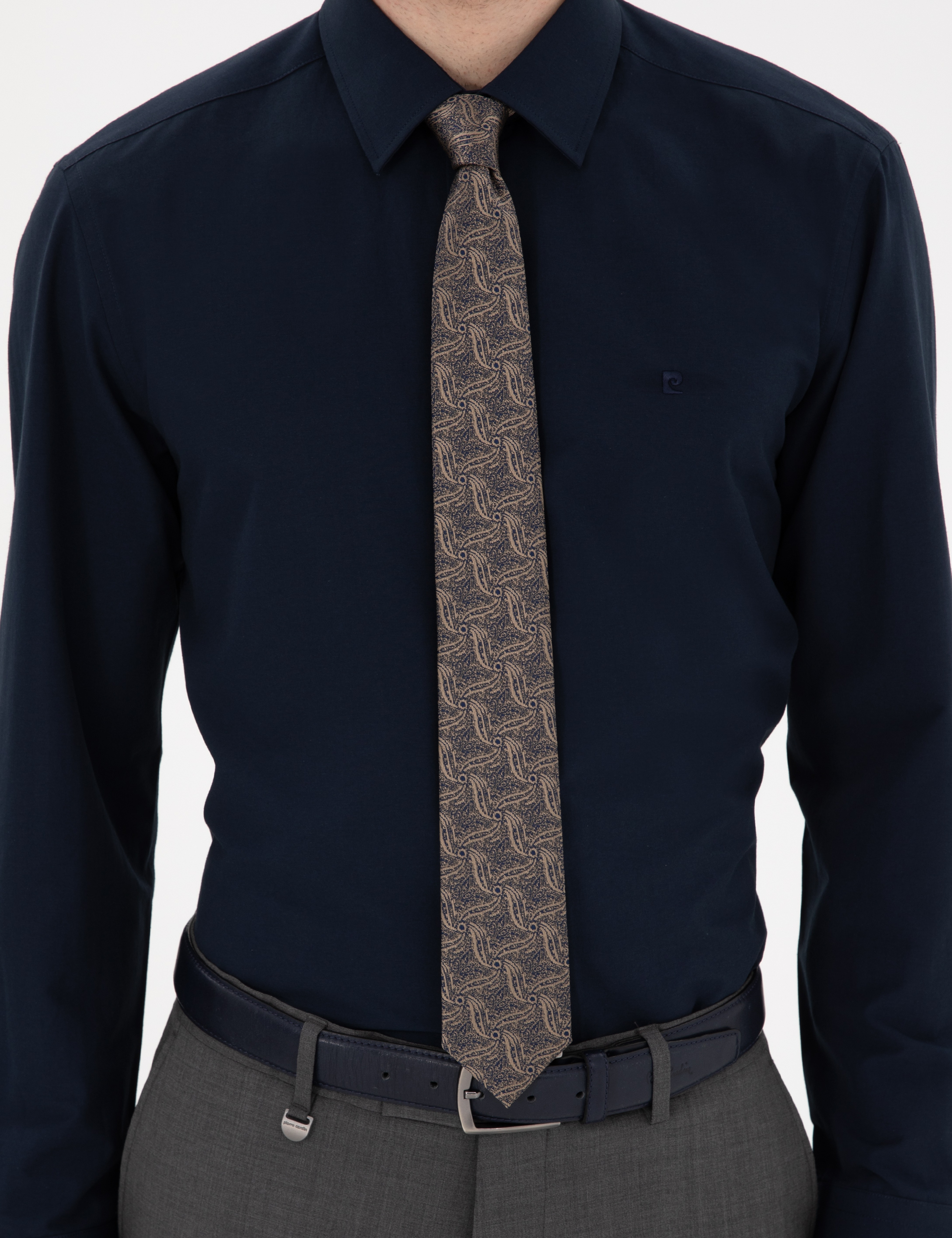 Lacivert Regular Fit Uzun Kollu Basic Gömlek - Image 6
