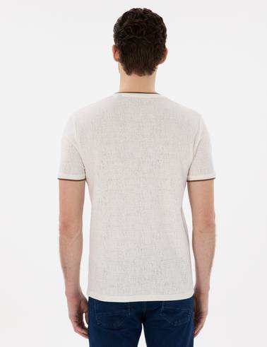 Ekru Slim Fit Tişört